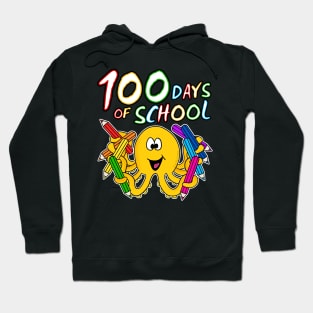 100 Days Of School Octopus Kindergarten 2022 Hoodie